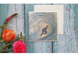 *NEW* Tube surfer Blank Greeting card with Free UK postage