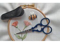 Funky blue vintage style embroidery scissors