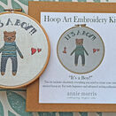 'It's a Boy!' New Baby Hoop Art Hand Embroidery Kit additional 1