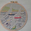 'Messing About In Boats' Embroidered Hoop Art additional 3