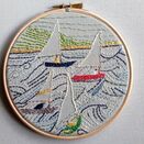 'Messing About In Boats' Embroidered Hoop Art additional 1