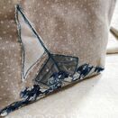 Embroidered Sailboat Compact Cosmetic Make Up Bag additional 1
