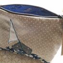 Embroidered Sailboat Compact Cosmetic Make Up Bag additional 2
