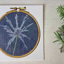 Sea holly Printed Embroidery Greetings Card (Free UK postage) additional 4