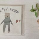 'It's a Boy!' New Baby Linen Panel Embroidery Pattern additional 1