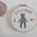 'It's a Boy!' New Baby Linen Panel Embroidery Pattern additional 4