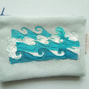 Embroidered Waves Handmade Purse additional 1