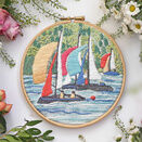 'Dartmouth Sail Boats' Hoop Art Hand Embroidery Kit additional 2