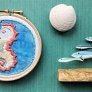 Mini Hoop Art Hand Embroidery Kit: Seahorse additional 7