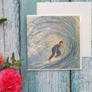 *NEW* Tube surfer Blank Greeting card with Free UK postage additional 1