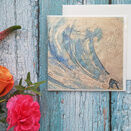 Big Wave Surfer Blank Greeting Card with Free UK Postage additional 1