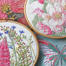 Foxglove Flower Linen Embroidery Pattern Design additional 5