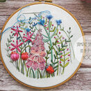 Foxglove Flower Linen Embroidery Pattern Design additional 4