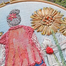 Sunflower Girl Linen Embroidery Pattern Design additional 7
