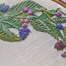 Festive Wreath (linen mix fabric) Embroidery Panel additional 4