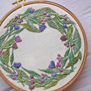Festive Wreath (linen mix fabric) Embroidery Panel additional 7