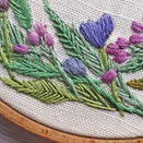 Festive Wreath (linen mix fabric) Embroidery Panel additional 6