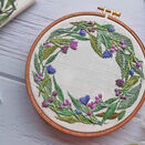 Festive Wreath (linen mix fabric) Embroidery Panel additional 8