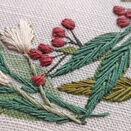 Festive Wreath (linen mix fabric) Embroidery Panel additional 9