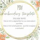 'Butterfly on Buddleia' PDF Embroidery Template additional 2