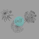 'Poppies & Agapanthus' Floral PDF Embroidery Template additional 1