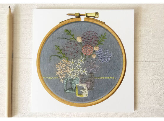Fine Art Printed Embroidery Greetings Card