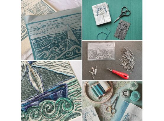 Lino Printing onto Fabric! Harbour House Centre for Arts and Yoga, Kingsbridge 5th October 10am- 4pm