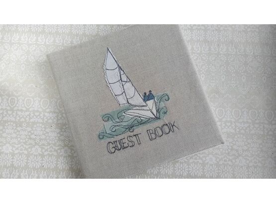 "Yacht" Embroidered Guestbook