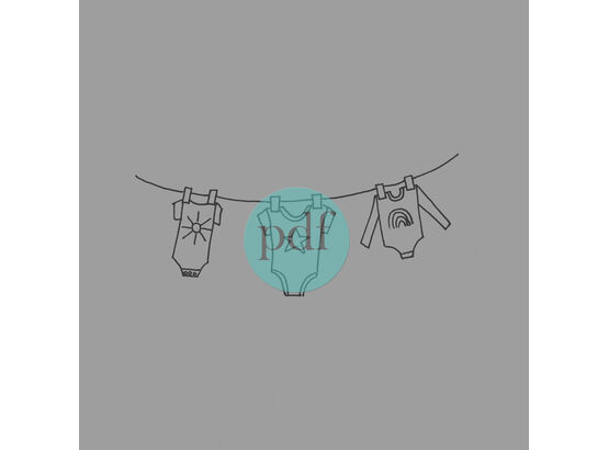 'Clothes On Washing Line' PDF Embroidery Pattern