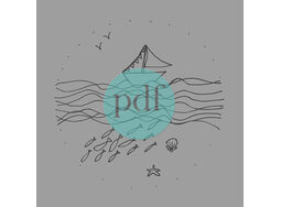 'Boat & Shoal of Fish' PDF Embroidery Template