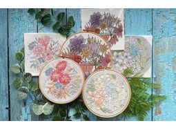 Botanical Linen Embroidery Pattern Offer 3 for £30 - Surprise Designs alternative