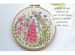 Foxglove Flower Linen Embroidery Pattern Design alternative