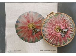 Bee Hopeful Linen Embroidery Pattern Design alternative