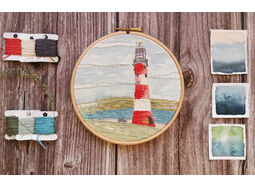 Lighthouse Linen Embroidery Pattern Panel