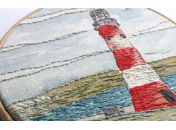 Lighthouse Linen Embroidery Pattern Panel alternative