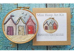 Mini Hoop Hand Embroidery Kit - Beach Huts