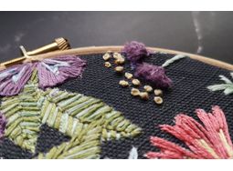 Midnight Blooms Flower Embroidery Pattern Design alternative