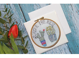 'You're the Best' Printed Embroidery Greetings Card