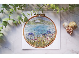 *NEW* Burgh Island Printed embroidery card