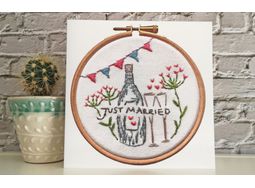 'JUST MARRIED' Printed Greetings Card with Free UK Postage alternative