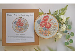Peony Bouquet Floral Embroidery Kit