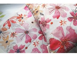 Pink Botanical Watercolour Embroidery Pattern For Cushion Cover alternative