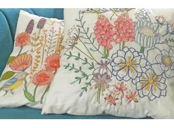Bouquet Flower Embroidery Pattern For Cushion Cover alternative