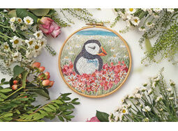 Puffin Island Embroidery Pattern Design