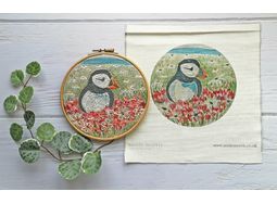 Puffin Island Embroidery Pattern Design alternative