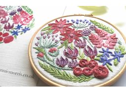 Cyclamen Flowers Embroidery Pattern alternative
