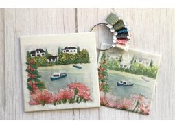 'A Daydreamy Afternoon' Coastal Scene embroidery pattern alternative