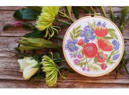 Poppies Floral Hand Embroidery Kit alternative