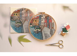 Canal Walk Linen Embroidery Pattern