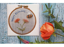 *NEW* Happy Birthday Printed embroidery greetings card